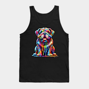 Colorful melting Bulldog #8 Tank Top